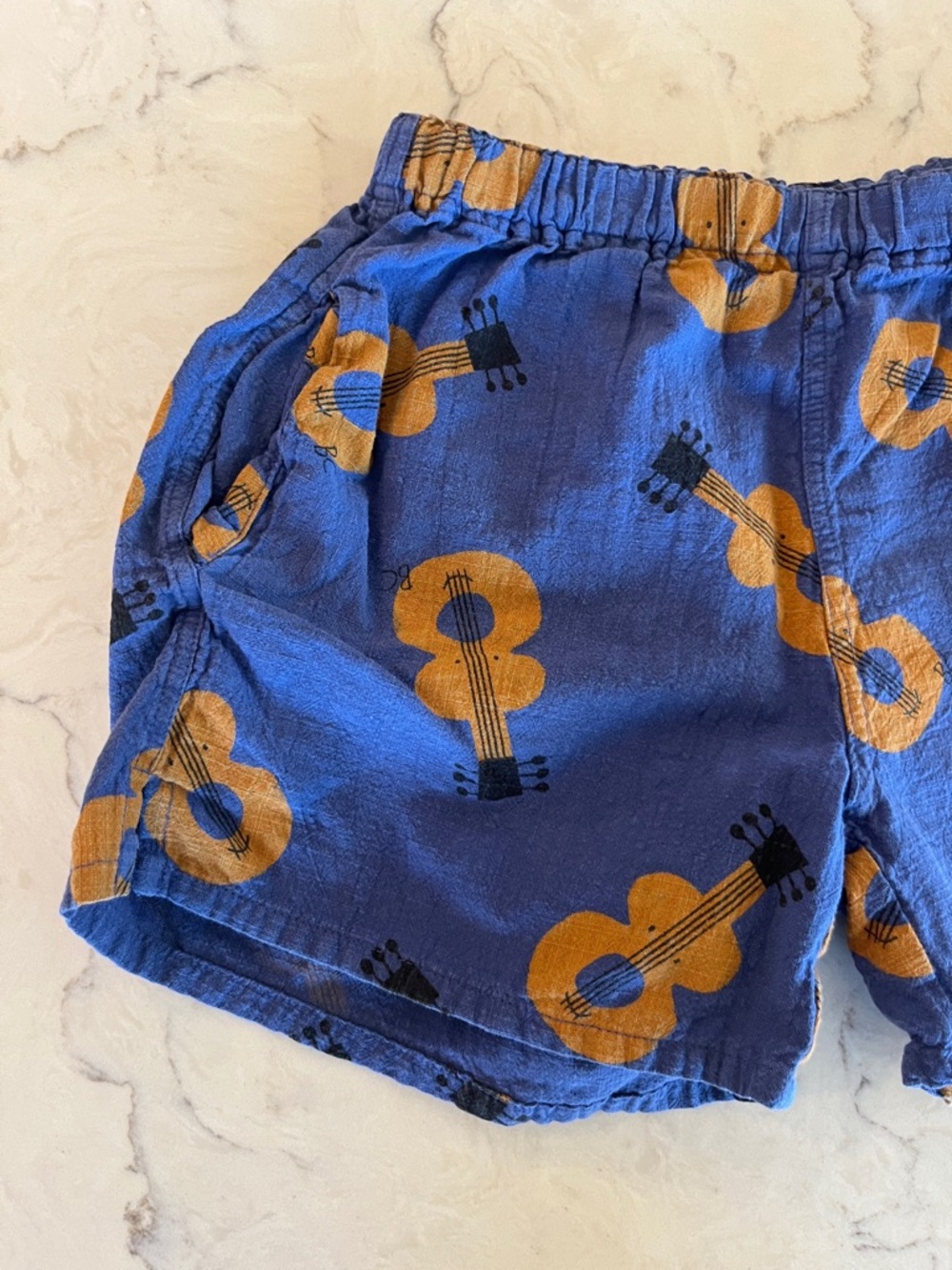 Bobo Choses Blue Shorts with Guitar Print - Picture 2 of 5